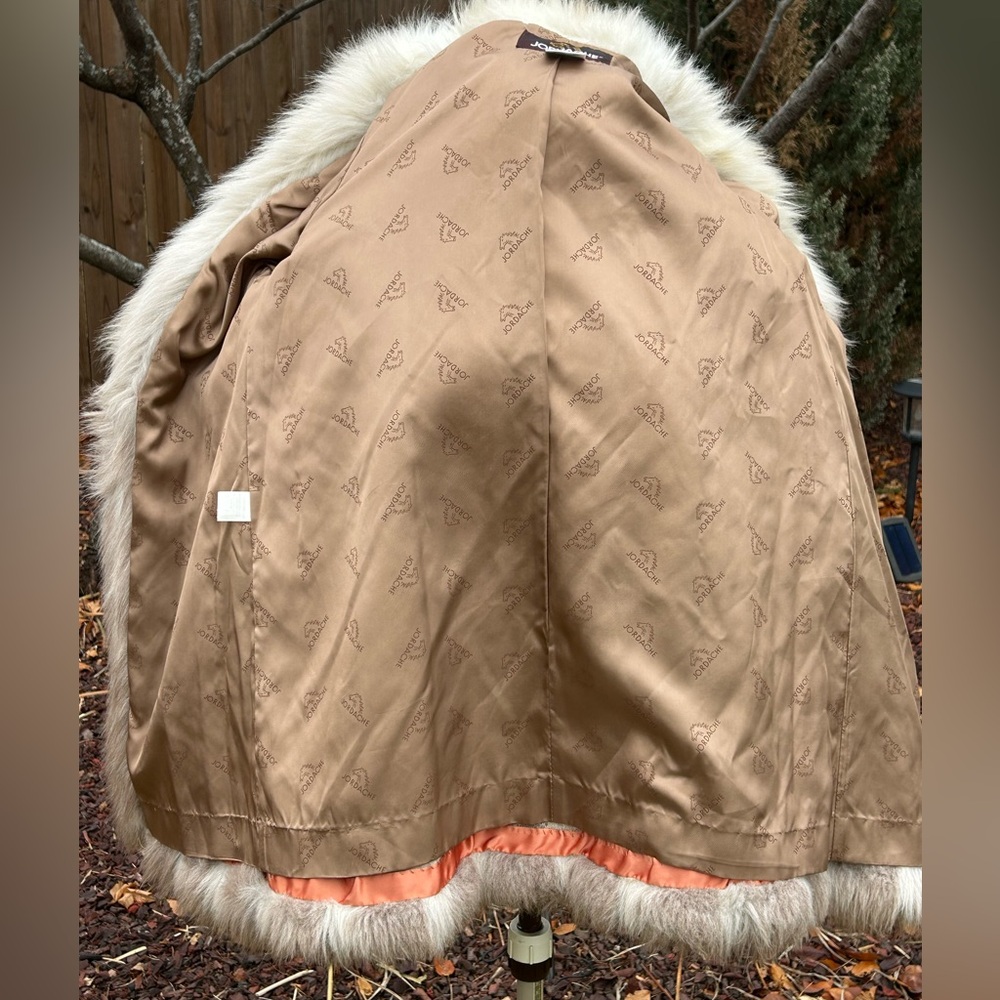 VNTG JORDACHE s11/12 faux fox fur-ombré effect-lined-LOOKS NEW-rare find-pockets - Picture 7 of 8